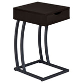 Orleans Furniture - Coaster - Troy 1-drawer C-Shaped Side Table Power Outlet Cappuccino - 900578